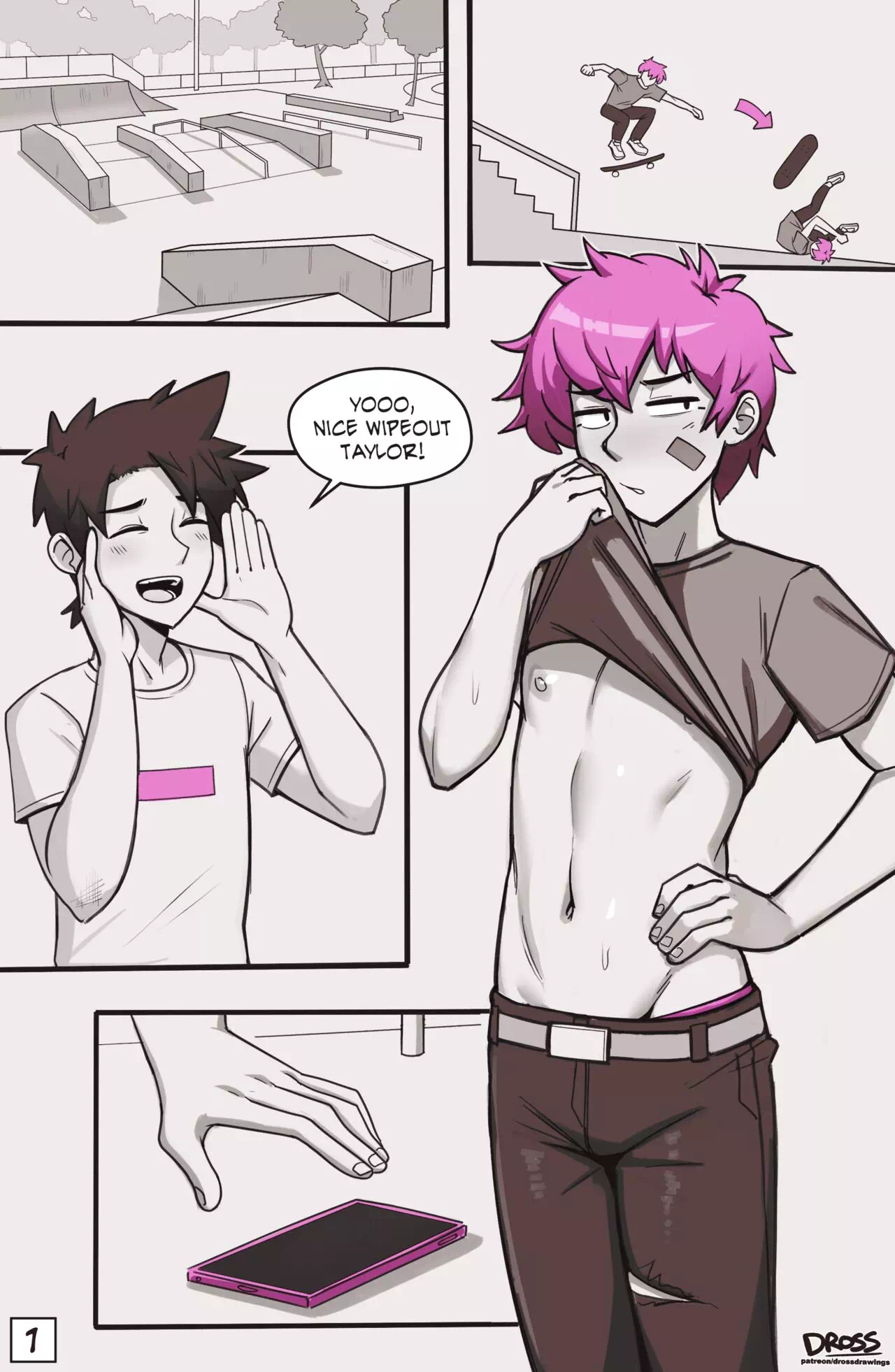 Comic Boy Porn - Yaoi porn comics Skater Boi â€“ See you later boy! Part 2. Updated. New pages  added!