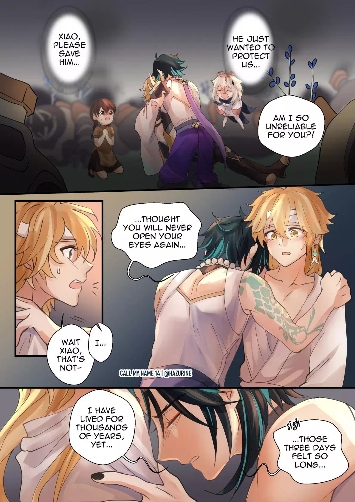 Yaoi porn manhwa Genshin Impact: Call My Name. Aether & Xiao » Page 4