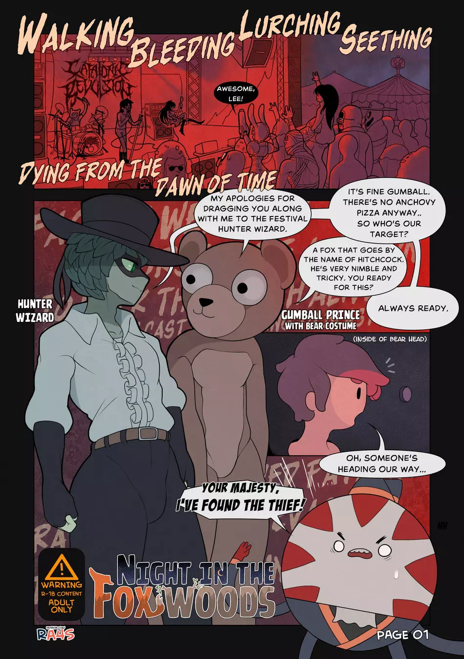 O Parts Hunter Porn Comics - Yaoi porn comics Adventure Time â€“ Night In The Fox Woods