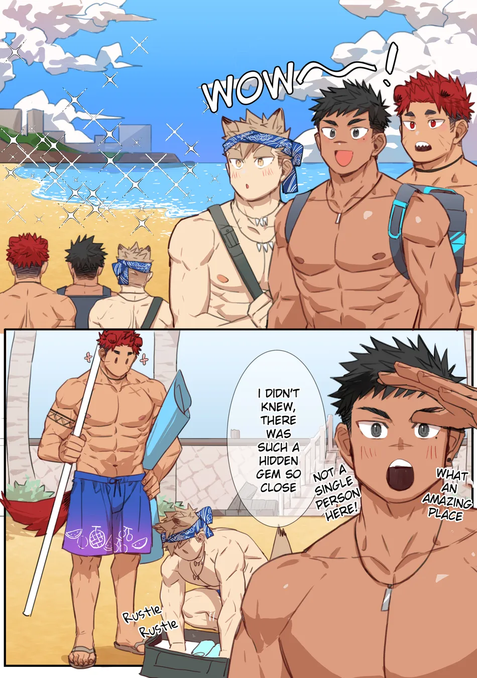 Yaoi hentai comics Beach