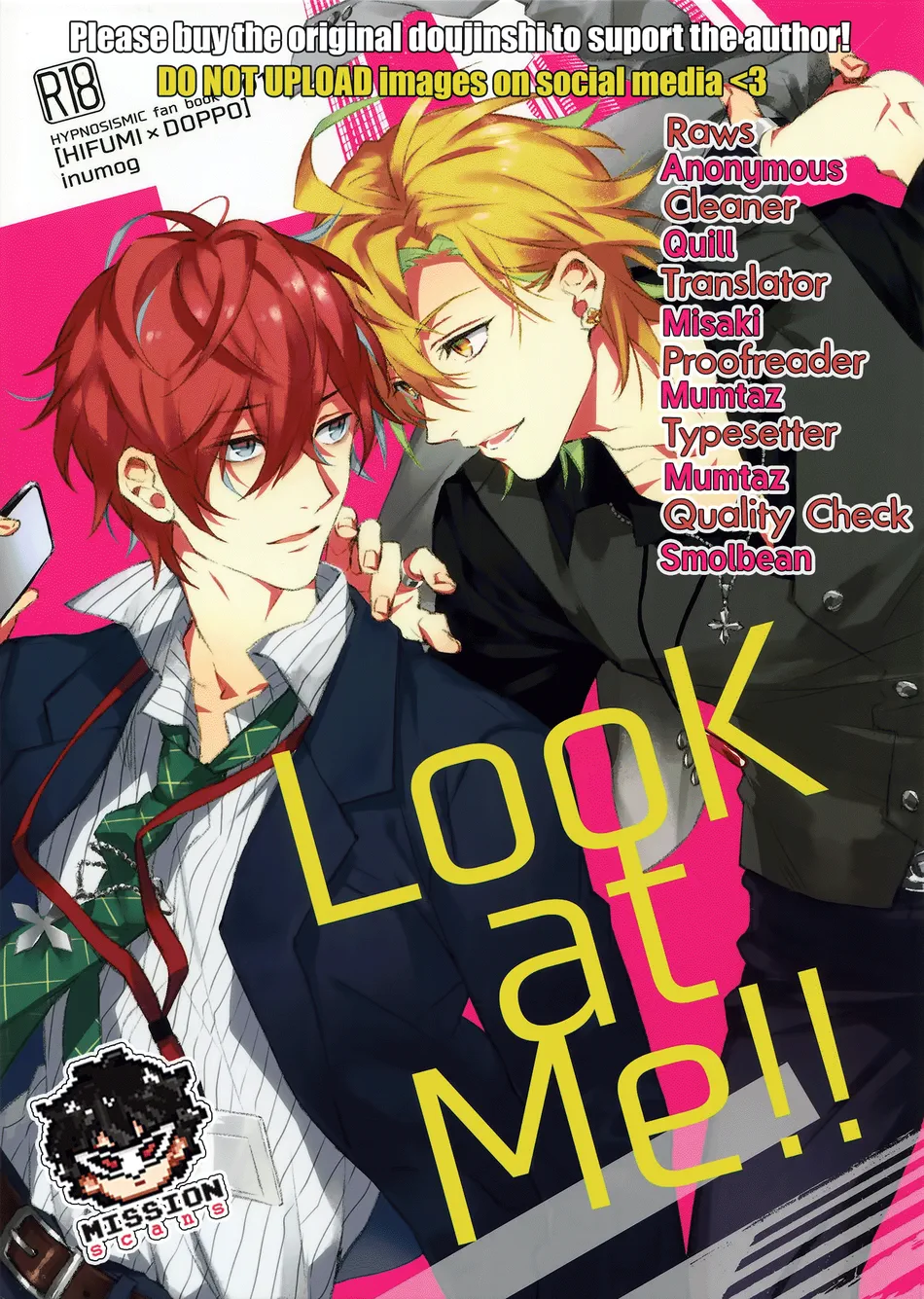 Yaoi hentai manga Hypnosis Mic – Look at Me!! Pairing: Hifumi & Doppo