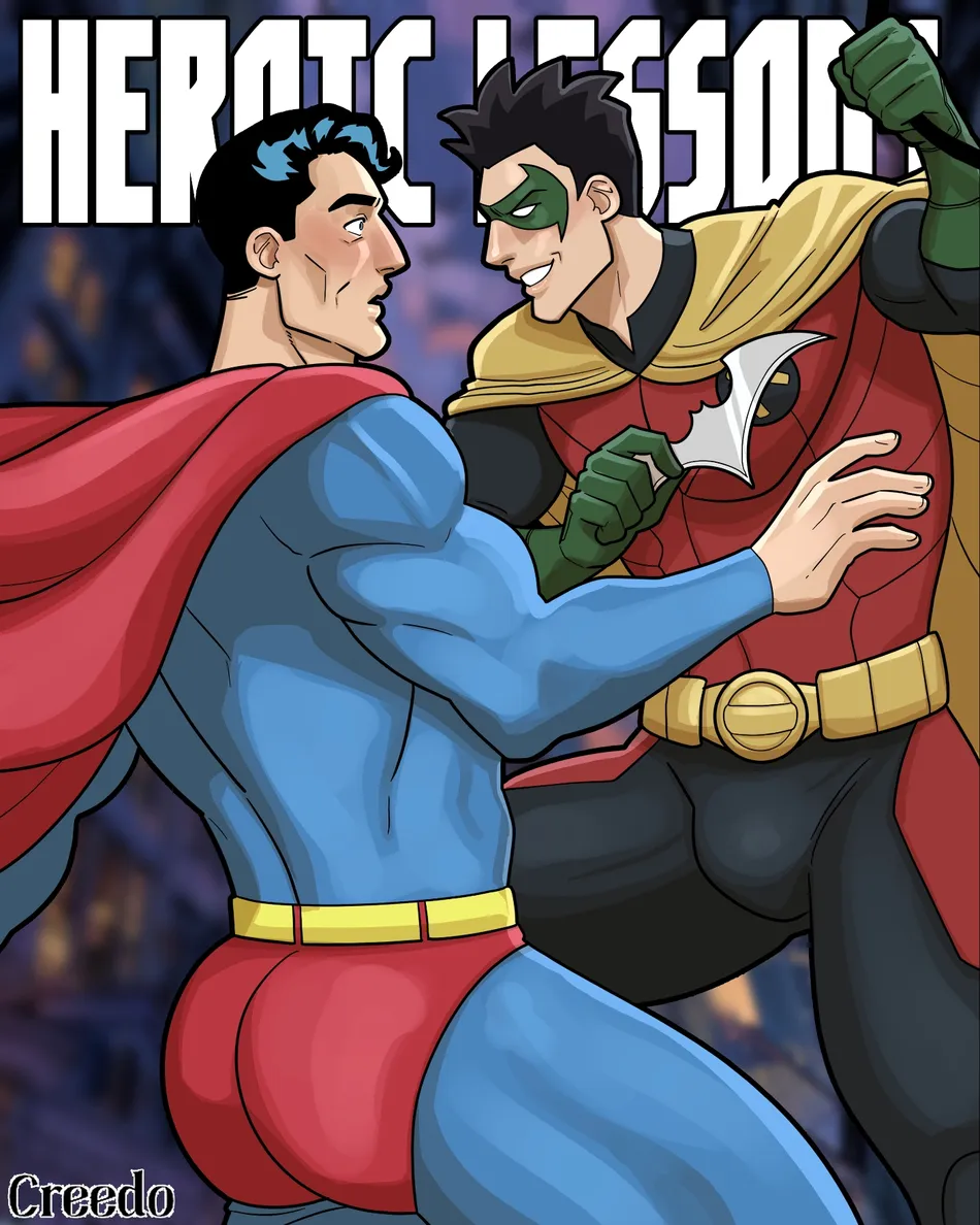 Yaoi porn comics Heroic Lessons – Superman & Robin