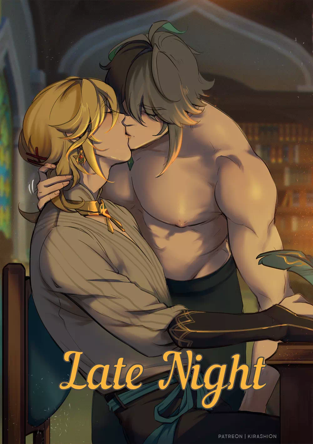 Alhaitham x kaveh porn comic