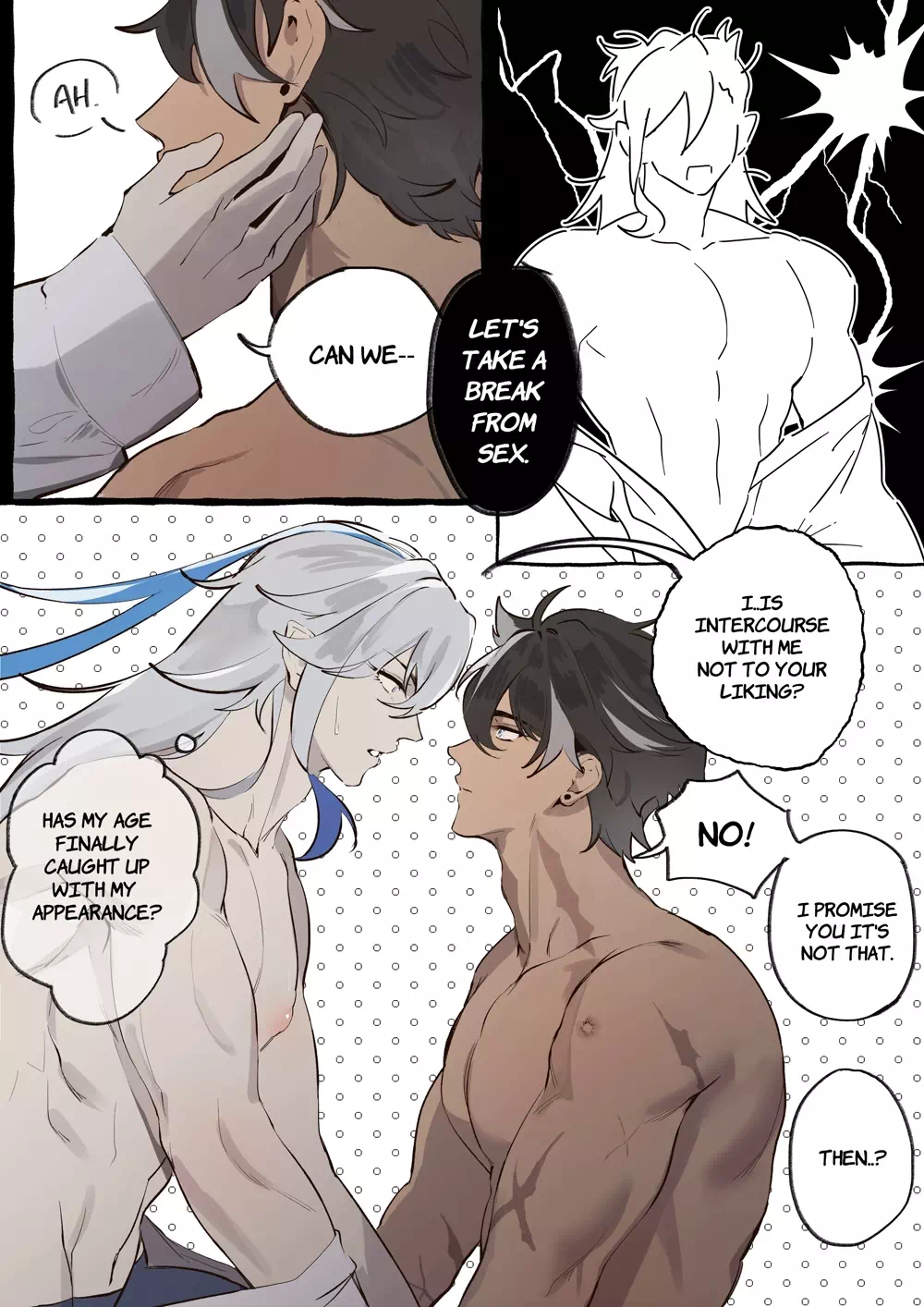 Yaoi porn comics Genshin Impact – Let's take a break. Pairing: Neuvillette & Wriothesley