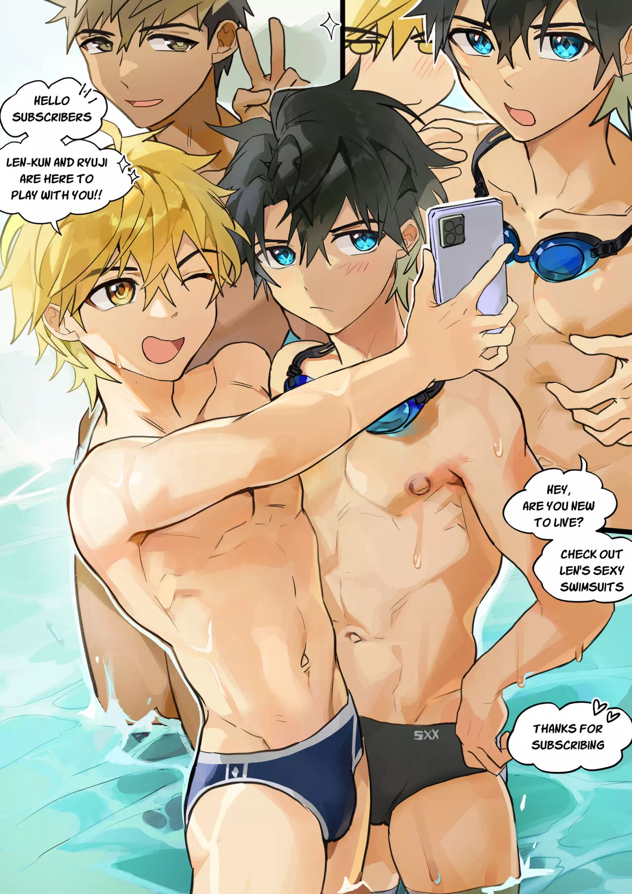 Yaoi porn comics Pochi On Live!