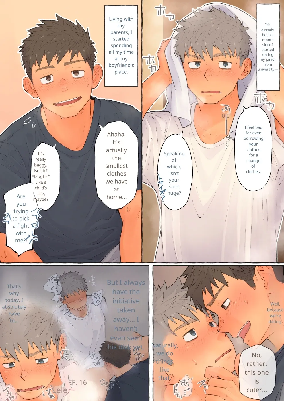 Yaoi porn comic My Boyfriend's dick is too big!!