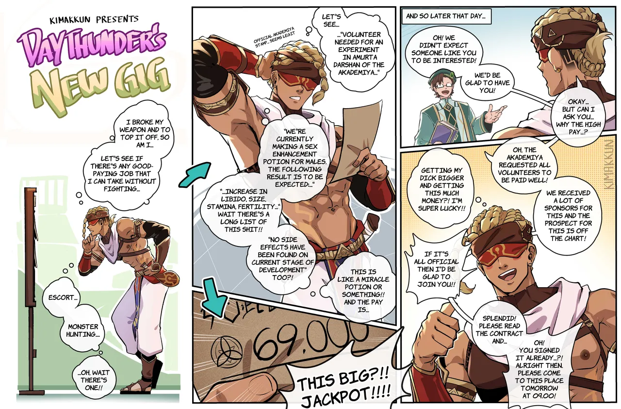 Yaoi porn comic Genshin Impact - Daythunder's New Gig