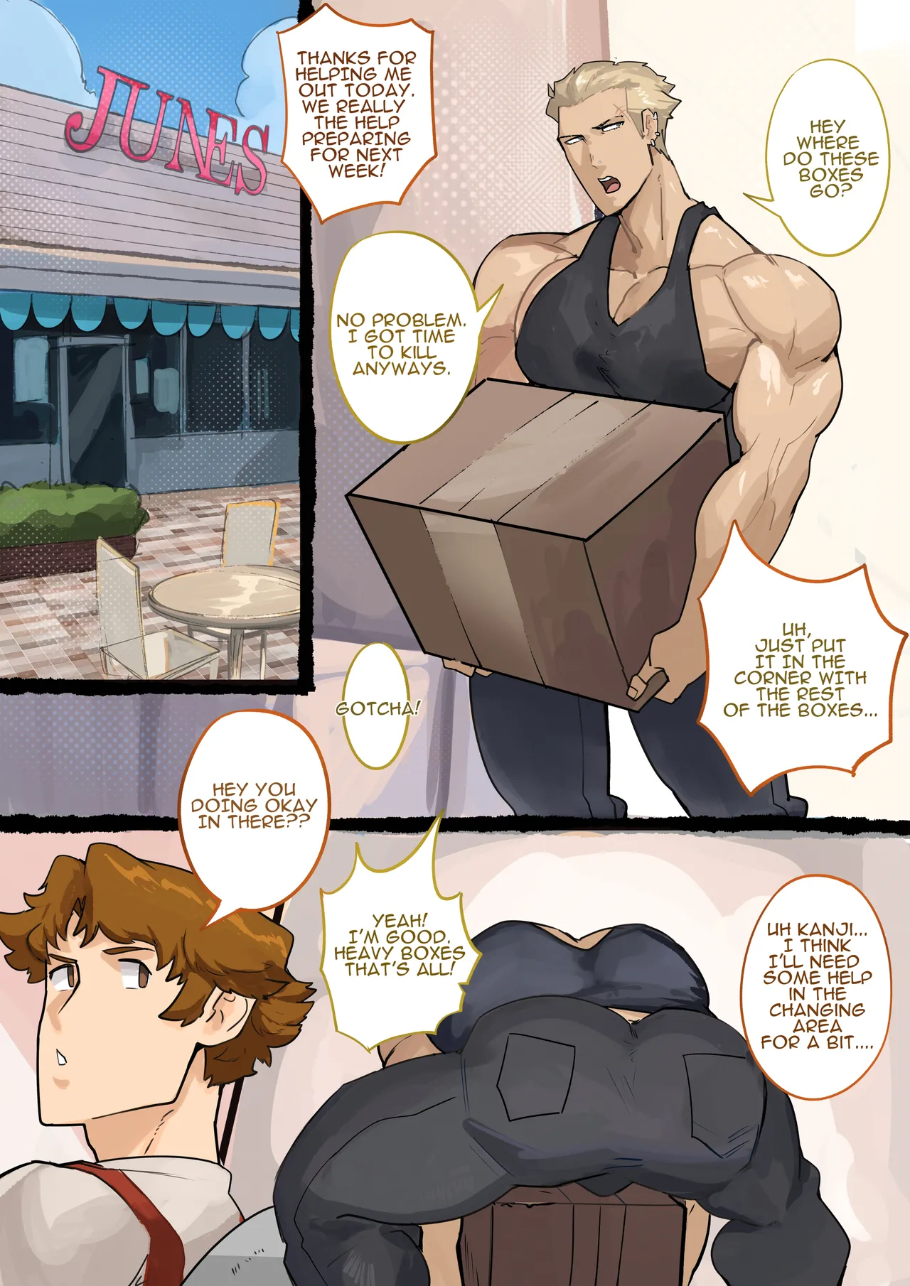Yaoi porn comic Persona 3/Persona 4 - Kanji x Yosuke & Junpei x Akihiko