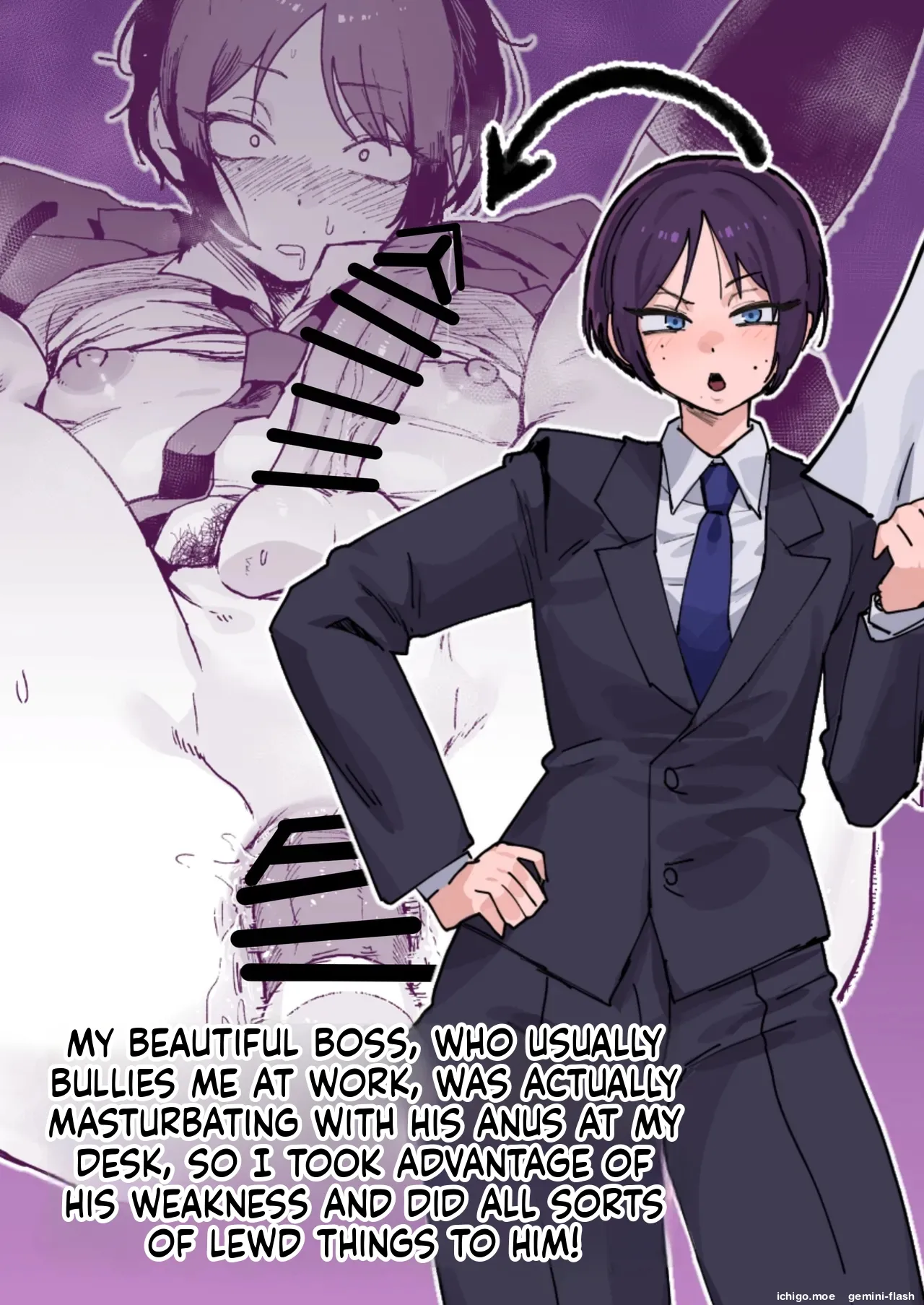 Yaoi porn manga My beautiful boss (who’s a power-harassing sadist) was masturbating anally at my desk, so I took advantage of his weakness to do all sorts of lewd things to him!