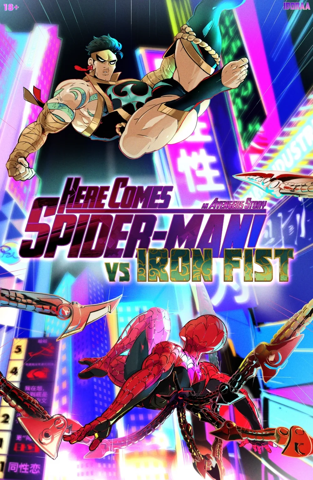 Yaoi porn comic Spider-Man - Here Comes Spider-Man vs Iron Fist
