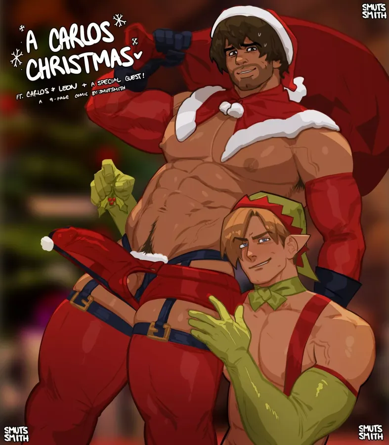 Yaoi porn comic Resident Evil - A Carlos Christmas