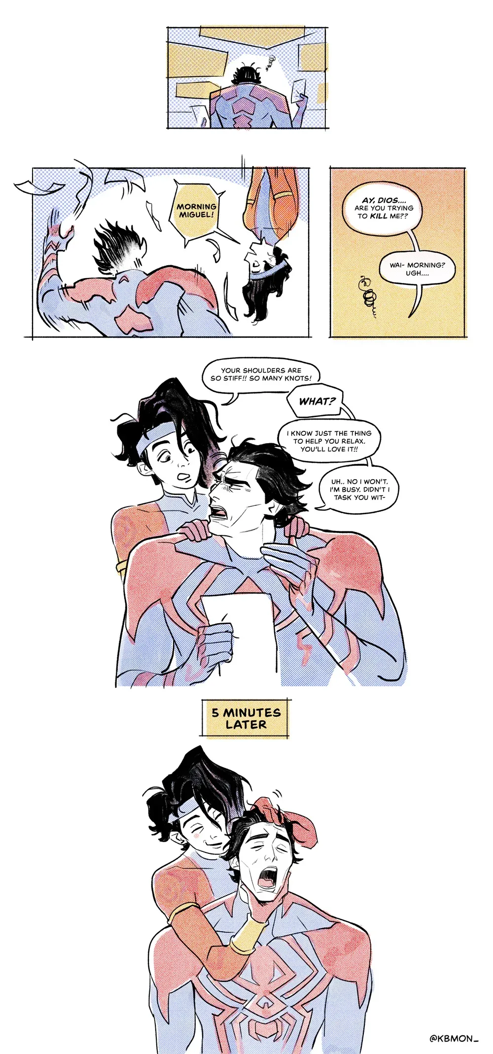 Yaoi porn comic Spider-Man - Miguel x Pavitr